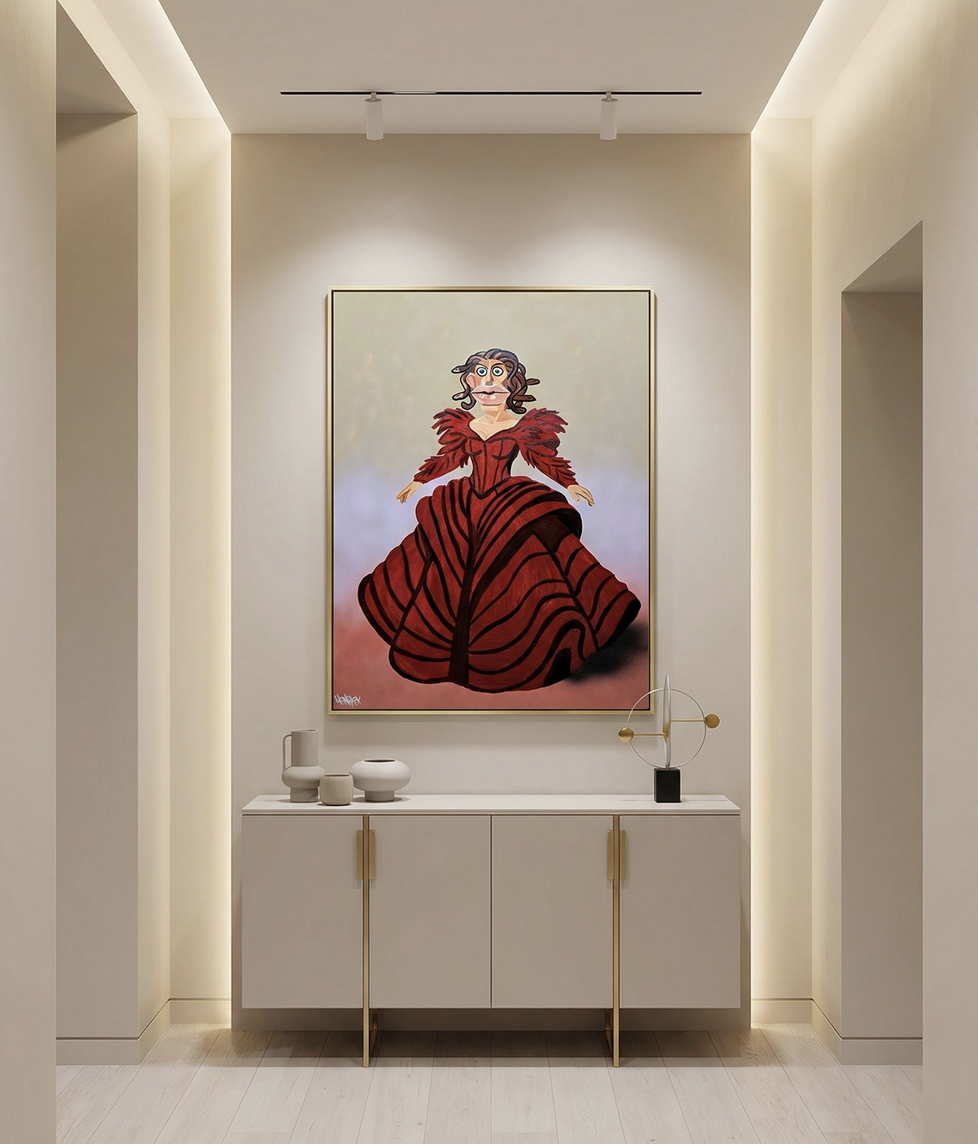 Czarine by Henrix, a regal female character with snake-like hair and a dramatic red gown, part of the Phantasia series.