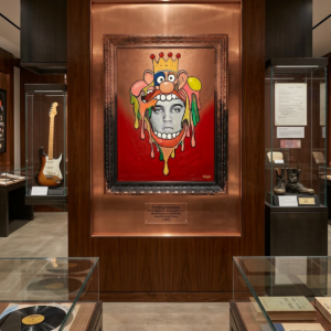 Watch The Throne Original Painting by Henrix featuring Elvis Presley and King Draymor in ornate frame