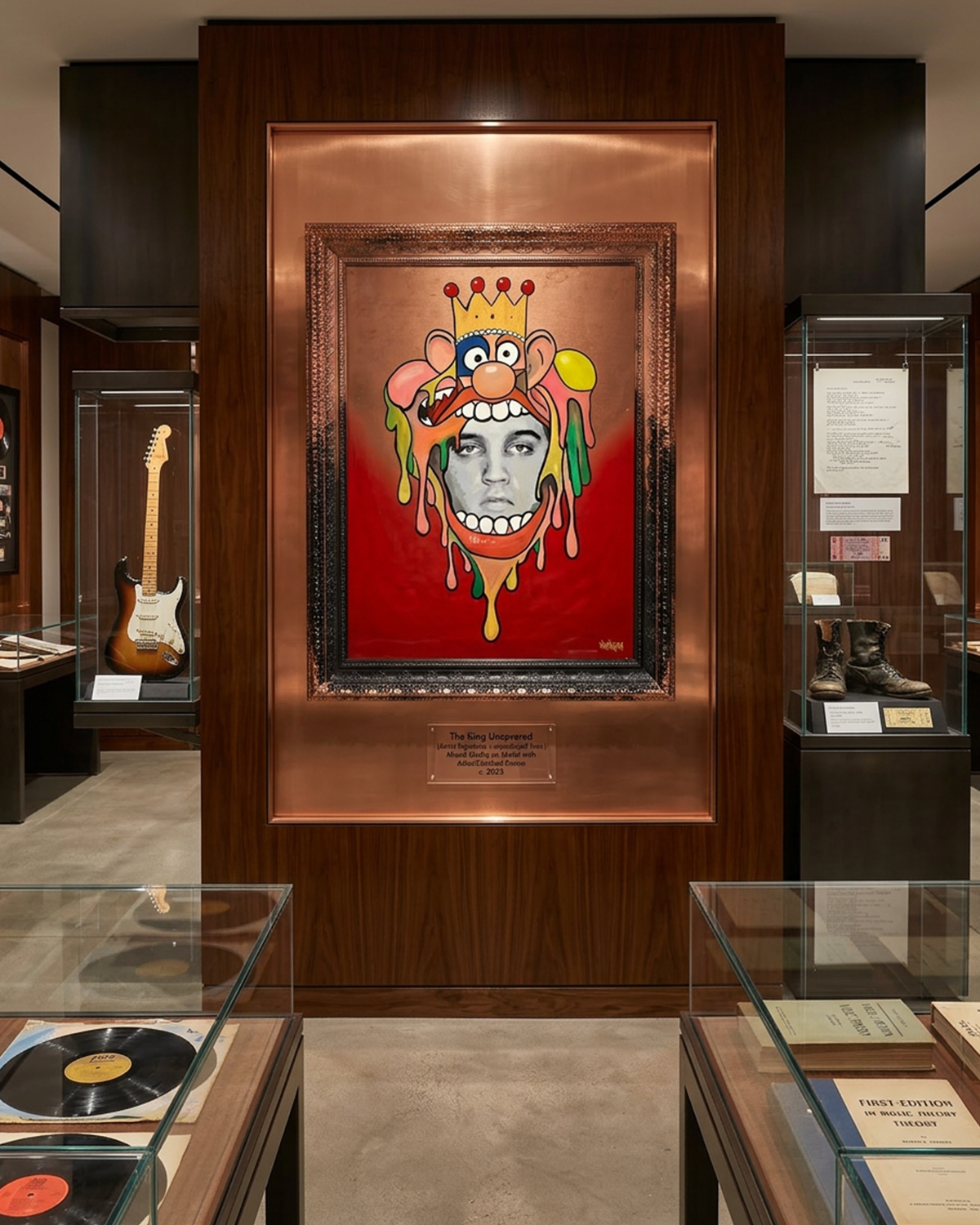 Watch The Throne Original Painting by Henrix featuring Elvis Presley and King Draymor in ornate frame