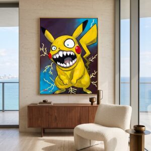 Fully Charged canvas print displayed front-facing in a luxury Miami oceanfront collector condo